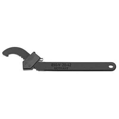 Verstellbarer Hakenschlüssel Mit Nase, 20-42 Mm Elora-890-V 20-42 Verstellbarer Hakenschlüssel Mit Nase, 20-42 Mm Elora-890-V 20-42