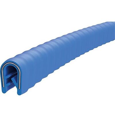 Kipp Kantenschutzprofil Ohne Dichtung 2000x10x14,5, Form:B, Silikon Blau, Komp:Edelstahl A2 Kipp Kantenschutzprofil Ohne Dichtung 2000x10x14,5, Form:B, Silikon Blau, Komp:Edelstahl A2