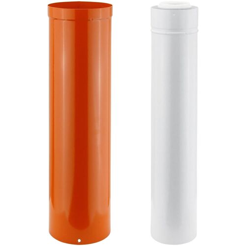 Viessmann Überdachverlängerung, Ø 80/125 mm mit Schelle, Länge 1,0 m, dachsteinrot, Kunststoff (PPs) / Aluminiumblech - 7311376