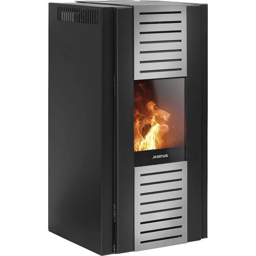 Pelletofen Justus Sirkos Aqua 2.0, wasserführend, Stahl schwarz, 9,4 kW - 7973 11