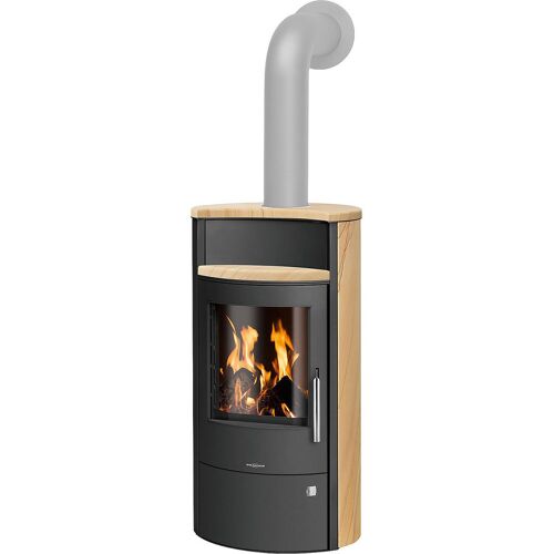 Kaminofen Oranier Pori Aqua, wasserführend, Sandstein / Stahl schwarz, 10 kW - 7712 42