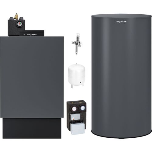 Viessmann Öl-Brennwert-Paket Vitoladens 300-C 19,3 kW 2-stufig mit Regelung Vitotronic 200, Mischermodul und 160l Speicher nebengestellt - Z022561