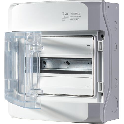 F-Tronic AP Feuchtraumverteiler IP65 NEPTUN12, 1-reihig, mit Belüftungssystem