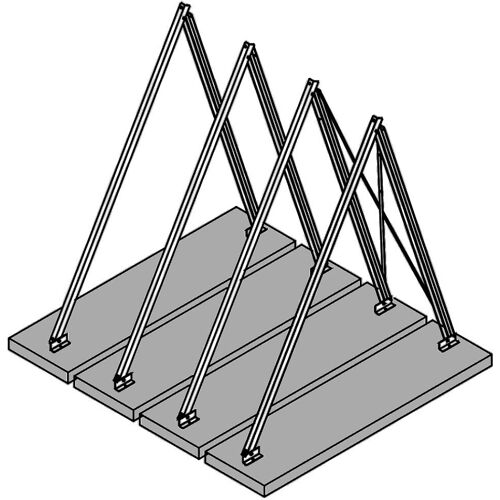 Viessmann Befestigungssatz für 2 Flachkollektoren waagerecht 25 bis 45° - Z005484