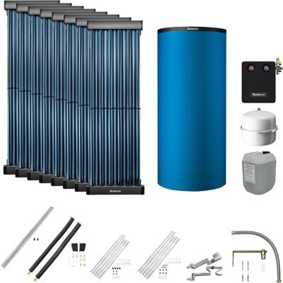 Buderus Solaranlage Logaplus S116 - 8 Kollektoren (9,76m²) SKR10 CPC mit Kombispeicher Logalux P750 S blau - 7739612899 Buderus Solaranlage Logaplus S116 - 8 Kollektoren (9,76m²) SKR10 CPC mit Kombispeicher Logalux P750 S blau - 7739612899