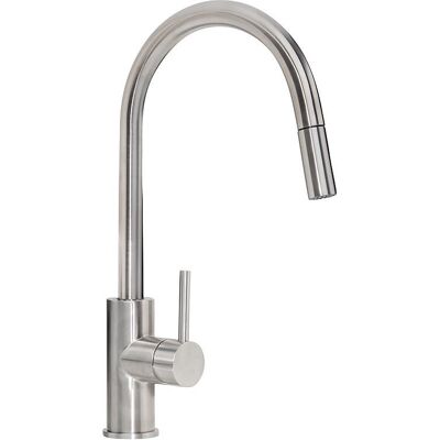 Evenes Spültischmischer Salsa herausziehbare Geschirrbrause, Ausladung 208 mm, Edelstahl matt - 93 168 17 Evenes Spültischmischer Salsa herausziehbare Geschirrbrause, Ausladung 208 mm, Edelstahl matt - 93 168 17