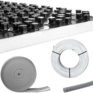 heima24 254 m² Fußbodenheizung-Set - Noppensystem - 30 mm Wärme-Trittschall-Dämmung - Alu-Verbundrohr 16 x 2 mm Heizung heima24 254 m² Fußbodenheizung-Set - Noppensystem - 30 mm Wärme-Trittschall-Dämmung - Alu-Verbundrohr 16 x 2 mm Heizung