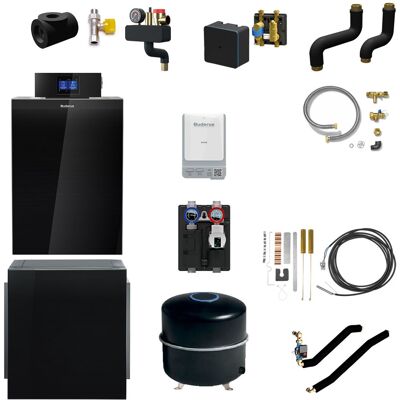 Buderus KB192i.2 Logaplus Gas-Brennwert Heizungspaket K75 mit Warmwasserspeicher L200.3, Regelgerät & Zubehör - 30 kW - 7739622599 Buderus KB192i.2 Logaplus Gas-Brennwert Heizungspaket K75 mit Warmwasserspeicher L200.3, Regelgerät & Zubehör - 30 kW - 7739622599