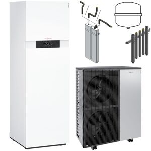 Viessmann Split Luft/Wasser-Wärmepumpe Vitocal 222-S AWBT-M-E-AC 221.C10 230V mit Regelung Vitotronic 200 + Pufferspeicher 100-E SVPA 42l, Anschluss oben - Z017631