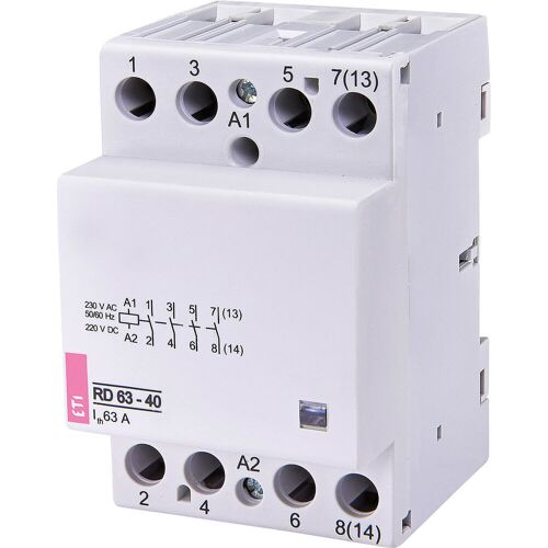 Eti Einbauschütz RD63-40 230VAC/DC, 63A, 4S, 3Module, brummfrei