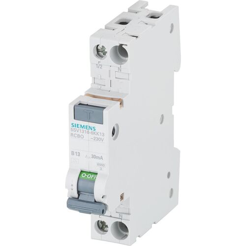 FI/LS Schalter Siemens, 6kA Typ A, B13, 30 mA, 1 TE 5SV1316-6KK13