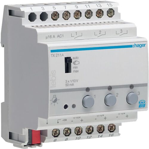 Weinmann & Schanz Hager Schaltaktor Dimmaktor 3-fach KNX REG TX211A
