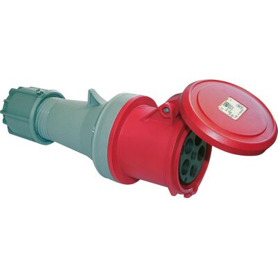 PCE CEE-Kupplung Power Twist IP44, 5-polig, 400V, 63A - rot PCE CEE-Kupplung Power Twist IP44, 5-polig, 400V, 63A - rot