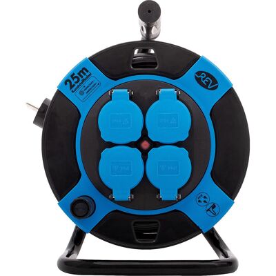 REV Kabeltrommel Kunststoff, H05VV-F3G, schwarz-blau IP44 - 25m REV Kabeltrommel Kunststoff, H05VV-F3G, schwarz-blau IP44 - 25m
