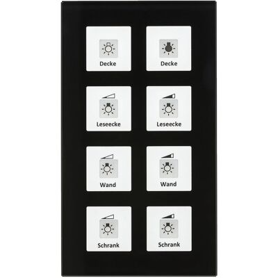 MDT Glastaster Plus 8-fach, Schwarz, mit Temperatursensor MDT Glastaster Plus 8-fach, Schwarz, mit Temperatursensor