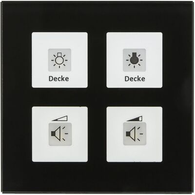 MDT Glastaster Plus ohne Temperatursensor 4-fach, Schwarz MDT Glastaster Plus ohne Temperatursensor 4-fach, Schwarz