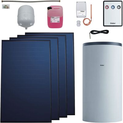 VAILLANT Solarthermie-Paket 9.453/3 - 4 Kollektoren VFK 155 V mit Speicher VPS RS 800 B - 10,04 m² - 0010042393 VAILLANT Solarthermie-Paket 9.453/3 - 4 Kollektoren VFK 155 V mit Speicher VPS RS 800 B - 10,04 m² - 0010042393