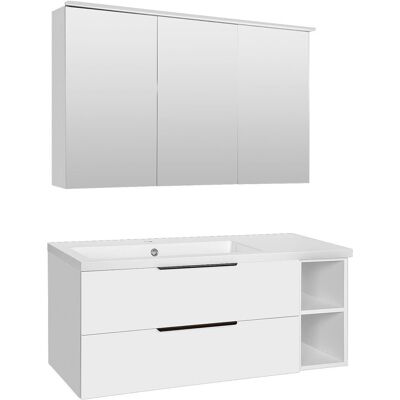 Evenes Badmöbel-Set Lossa, 2 Auszüge, 2 offene Fächer, weiß matt - 93 229 19 Evenes Badmöbel-Set Lossa, 2 Auszüge, 2 offene Fächer, weiß matt - 93 229 19