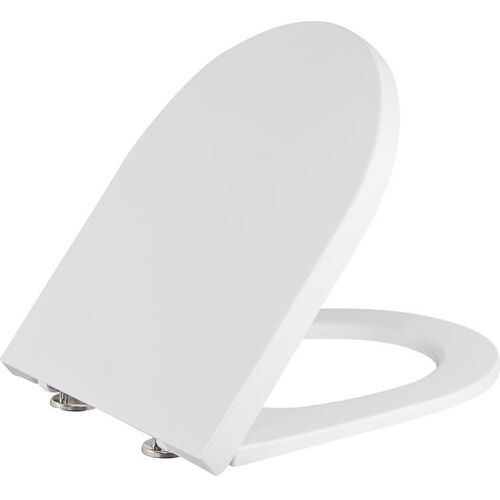Evenes WC-Sitz AIMERA Compact Softclose Duroplast, Edelstahlscharnier, weiß