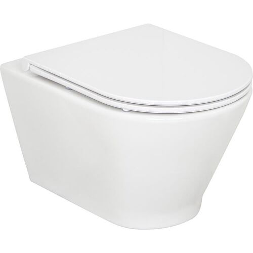 Evenes Combi-Pack Alaseja Wand-Tiefspül WC Spülrandlos und WC-Sitz Edoma Sandwich softclose - 93 255 69