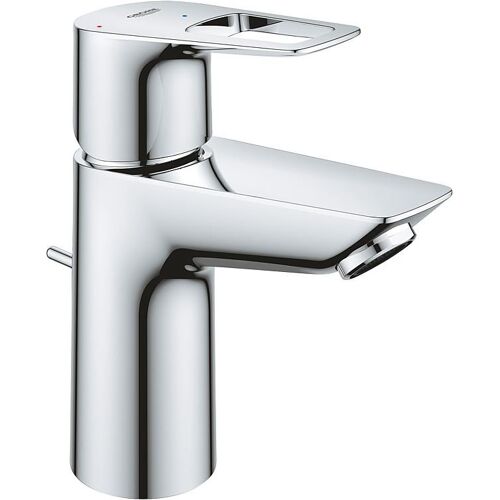 Waschtischmischer Grohe Bauloop S-Size, Ausladung 93 mm, Mittelstellung kalt, mit Zugstange, chrom - 22054001