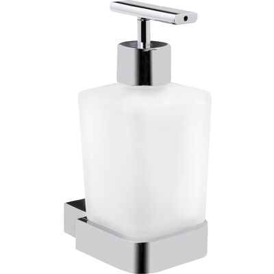 Evenes Seifenspender Eivor mit Wandhalter, Zink verchromt, Glas satiniert - 93 135 42 Evenes Seifenspender Eivor mit Wandhalter, Zink verchromt, Glas satiniert - 93 135 42