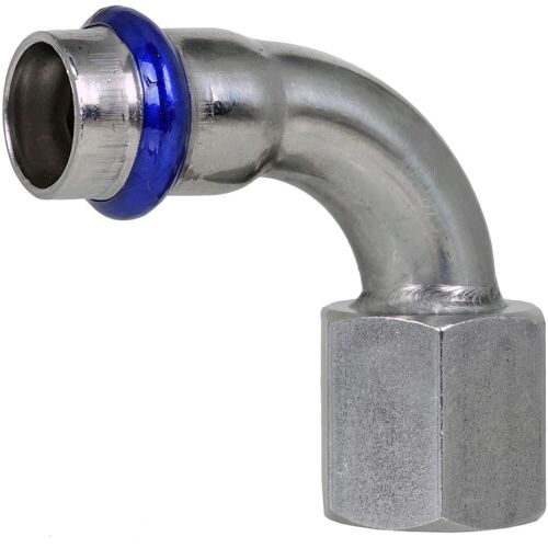 Effebi Press-Bogen 90° - 28 mm - 1 Zoll IG - für Edelstahlrohre - DVGW