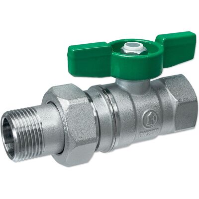 Giacomini Kugelhahn mit Verschraubung 3/4'' IG x 1'' AG - DVGW Giacomini Kugelhahn mit Verschraubung 3/4'' IG x 1'' AG - DVGW