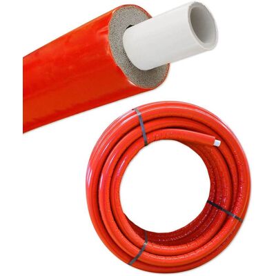 Pipetec Iso - Mehrschichtverbundrohr 16 x 2 mm / rot - 20 mm Isolierstärke - Rolle 25 m - 100% GEG ** 1m/5,44 EUR Pipetec Iso - Mehrschichtverbundrohr 16 x 2 mm / rot - 20 mm Isolierstärke - Rolle 25 m - 100% GEG ** 1m/5,44 EUR
