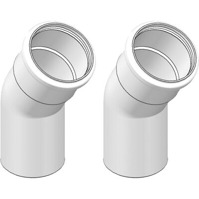 Viessmann Abgasbogen 30 Grad (2 Stück), Ø 60 mm, Kunststoff (PPs) - 7373220 Viessmann Abgasbogen 30 Grad (2 Stück), Ø 60 mm, Kunststoff (PPs) - 7373220