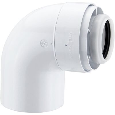 Viessmann AZ-Bogen 87 Grad, Ø 80/125 mm, Kunststoff (PPs) / Aluminiumblech, weiß - 7194323 Viessmann AZ-Bogen 87 Grad, Ø 80/125 mm, Kunststoff (PPs) / Aluminiumblech, weiß - 7194323