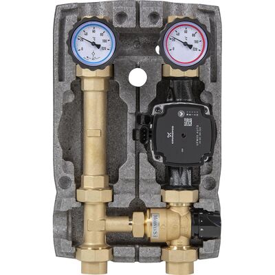 Evenes Heizkreisset Easyflow DN 25 (1''), Festwertmischer 20 bis 45 °C, Grundfos UPM3S AUTO 25-60 Evenes Heizkreisset Easyflow DN 25 (1''), Festwertmischer 20 bis 45 °C, Grundfos UPM3S AUTO 25-60