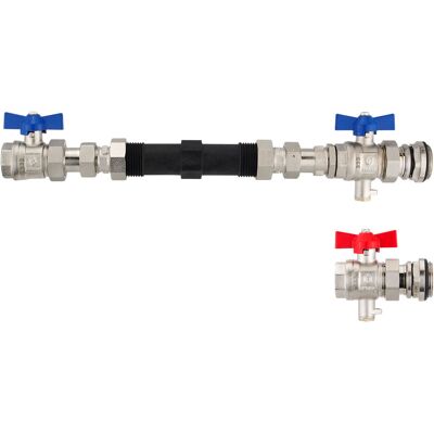 Puteus Anschluss-Set mit 1 Zoll-Gewinde - 130 mm - Durchgangsform Puteus Anschluss-Set mit 1 Zoll-Gewinde - 130 mm - Durchgangsform