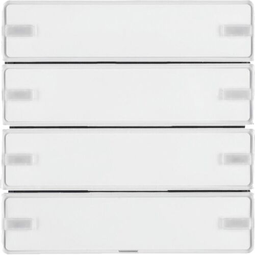 Weinmann & Schanz Berker Tastsensor Komfort Q.x 4-fach mit Beschriftungsschild KNX polarweiß samt