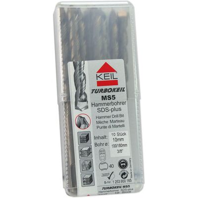 KEIL Hammerbohrer TURBOKEIL MS5 / 10er-Set 10 x 160 x 100mm KEIL Hammerbohrer TURBOKEIL MS5 / 10er-Set 10 x 160 x 100mm