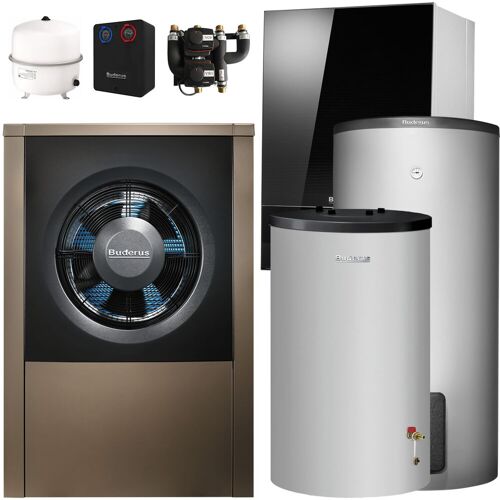 Buderus WLW196i-6 AR E Logaplus Wärmepumpen-Paket mit Warmwasserspeicher SH290 RS-B + Pufferspeicher P120.5 S-B für Heizkreis - 7739616788