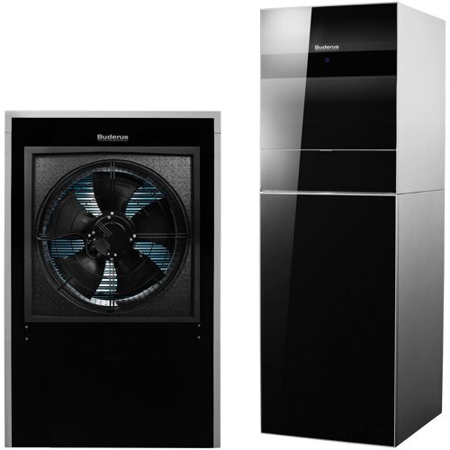 Buderus Luft-Wasser-Wärmepumpe Logatherm WLW196i-14 IR TP120 mit integriertem Pufferspeicher 120l, schwarz - 7739616359