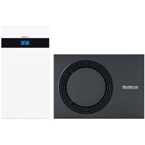 Buderus Luft-Wasser-Wärmepumpe Logaplus WLW176i-4 AR TP70 mit integriertem Pufferspeicher 70l, weiß - 7739622565