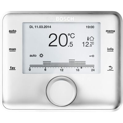 BOSCH raumtemperaturgeführter Regler CR 400, für bis 4 Heizkreise und 2 WW-Ladekreise - 7738114032 BOSCH raumtemperaturgeführter Regler CR 400, für bis 4 Heizkreise und 2 WW-Ladekreise - 7738114032