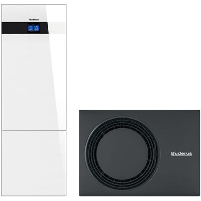 Buderus Luft-Wasser-Wärmepumpe Logaplus WLW186i-4 AR T180 mit integriertem Warmwasserspeicher 180l, weiß - 7739624125 Buderus Luft-Wasser-Wärmepumpe Logaplus WLW186i-4 AR T180 mit integriertem Warmwasserspeicher 180l, weiß - 7739624125