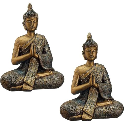 HAC24 Buddhafigur Sitzender Buddha Deko Figur Buddha Haus Garten Terrasse Budda ...