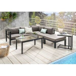 Destiny Gartenlounge-Set ARENAL, , Ecklounge, 1 Hocker, Tisch 100x60x49/56cm