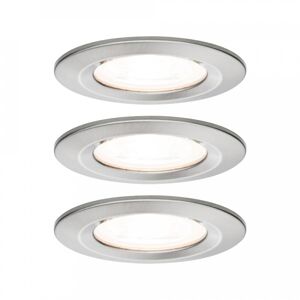 Paulmann 93476 Einbauleuchte LED Nova rund 6,5W GU10 Eisen 3er-Set starr 3-Stufen-Dimmbar