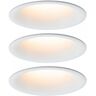 Paulmann 93419 LED Einbauleuchte Cymbal Coin Basisset IP44 rund 77mm Coin 3x6W 3x440lm 230V dimmbar Dim to warm Weiß matt