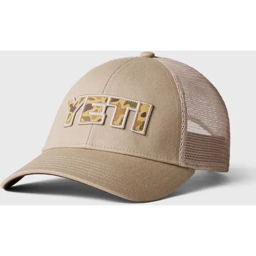 YETI Camo Logo Badge Low Pro Trucker Hat men Caps beige in Größe:ONE SIZE