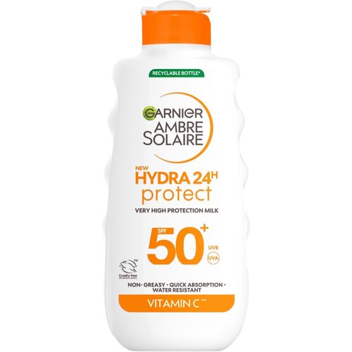 Garnier Ambre Solaire SPF 50+ Hydra 24 Hour Hydrating Sun Cream Lotion With Vitamin C,175ml