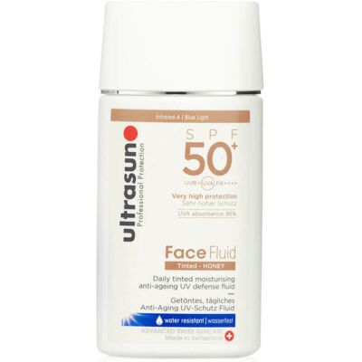 Ultrasun Gesichtss fluid SPF 50+ getönt Honig - Sonnenschutz Ultrasun Gesichtss fluid SPF 50+ getönt Honig - Sonnenschutz