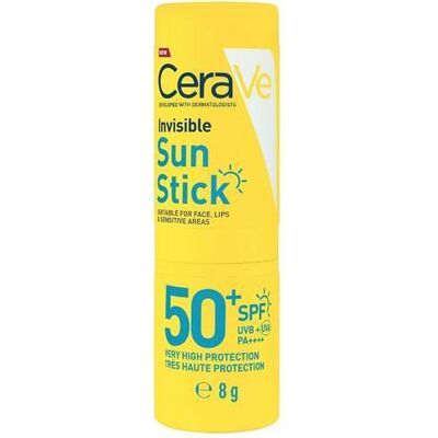 CeraVe Invisible Sun Stick SPF 50 for all skin types with 3 essential ceramides 8g CeraVe Invisible Sun Stick SPF 50 for all skin types with 3 essential ceramides 8g