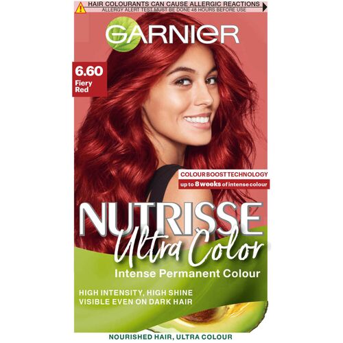 Garnier Nutrisse Permanentes Haarfärbemittel (Verschiedene Farbtöne) - 6.60 Ultra Fiery Red