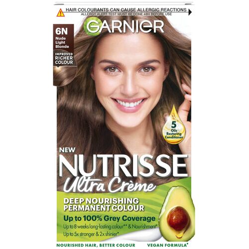 Garnier Nutrisse Permanentes Haarfärbemittel (Verschiedene Farbtöne) - 6N Nude Light Brown